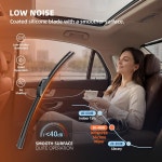 포드 F150 F350 2020 2019 2017-2012/쉐보레 타호 20-00 실버라도 06-99 임팔라 13-06 22 인치 윈드실드 와이퍼 (J/U Hook)Front : 뚜월리