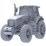 XJTA160046 1/160 농업용 트랙터 모델 미채색 블록 고전 농업 기계 외관 적합 미세 농장 경작지 장면 구축 DH5676644 : 코모도가게