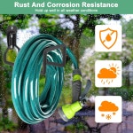 6팩 정원 호스 홀더 벽걸이 금속 수도 파이프 걸이 릴 W 18 나사 보관 확장 가능한 튜브 랙 후크 [블랙] 6 : 라미에릉