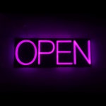 하이네온 핑크 네온 오픈 사인 20인치 7인치 LED 리모컨 포함 비즈니스 스토어용 전기 조명 상점용 체인 연결 12V 전원 어댑터 직접 플러그인... 