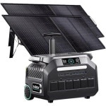 발전기 자가 컨트롤러 주택용 IEE 태양광 발전소 2400 와트 2048Wh 4x2400W 5KW 서지 교류 콘센트 핸드 트롤리 순수 사인파 2 x 200W... 