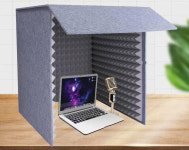 1인 방음부스 녹음 노래방 연습 방음재 촬영 미니 소형 외부 그레이 내부 그레이 60x60x60 : 센트럴커머스몰