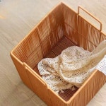 고급 라탄 세탁 바구니 욕실 대용량 가정용 호텔용 이동식 손잡이형 빨래함 : 탐라월드