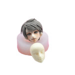 실리콘 몰드 인물 얼굴 클레이 케이크 장식 제작 소프트툴 쿠비 남성 얼굴 : 진아상사404