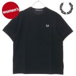 Fred Perry 프레드페리 여성용 메쉬 커프 피케 티셔츠 반팔 블랙 G2167-102 : 레어바이브