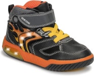 Geox J Inek C 스니커즈 보이즈 미국 사이즈: US 7.5 색상: 블랙 (블랙/오렌지 C0038) : 도다도다라store