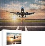 성인 가족을 위한 ZERAOKE 나무 직소 퍼즐 월 아트 데코 비행기... 선물 오거나이저 박스와 함께하는 교육용 가족 게임 300 PCS : 허니랜드스토어