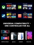 있는 /Android/Switch 1/2/OLED/iPad ini용 무선 전화 컨트롤러 iOS 지원 Xbox Stea Link White-Xbox Layout : 글로비아 프라자