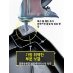 튼튼한 주방 이동식 식당 3단 병원 웨건 서빙카트 블랙 대형 2통 6분지 포함 공식 표준 구성 : 숲속슈퍼