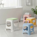 컬러 욕실 보조스툴 화장실 발받침 세면대 앞 낮은 간이의자 미끄럼방지 가정용 : 루시앤픽