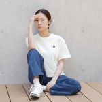 FRED PERRY 프레드페리 G9184 피케 티셔츠 박스핏 여성용 상의 반팔 로고 면 코튼 : 레어바이브