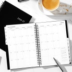 학술 2026년 7월 2027년 6월 6.3 x 8.4 주간 및 월간 12개의 탭 유연한 PP 커버 내부 포켓 노트 2026-2027 Planner : 용산방충망천재