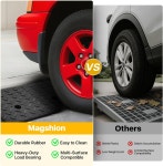 Magshion 7.7인치 상승 임계 램프 고강도 적재 진입로 고무 커브 39인치 L x W 19.7 H 7.7 자동차 창고 휠체어 오토바이용 2PC - 5.5 Height... 