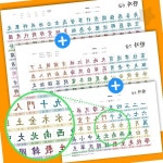 한자 급수 6급 7급 8급 학습 포스터 교육 벽보 교실 인테리어 공부 암기 3종 : 스토어원쓰