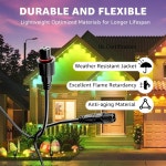 고비 야외 홍수등 2 및 스팟 라이트용 5FT 연장 케이블 파티오 뒷마당 발코니 등을 위한 H7057 H7058 H7062 H7060과 호환되는 방수 4핀... 