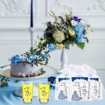 파티 손님을 위한 아크릴 클리어 샷 글래스 감사합니다 오르간자 가방 미스 XV 아뇨스 스위트 15 생일 선물 (파란색) Blue 25 : 프라임픽스마켓