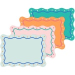 12029803 테이블 매트 집들이 선물 깔개 식탁 60개의 해안 물결무늬 종이 플레이스 10 x 14인치 폴카 닷 일회용 장식용 가리비 세팅... 