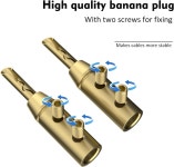 모노사우디오 BFA 바나나 플러그 4Pcs 커넥터 이중 나사 스피커 - 게이지 와이어 오디오/비디오 수신기 L-폼 헥스 렌치가 장착된 사운드... 