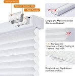 셀룰러 윈도우 쉐이드 무선 허니콤 블라인드(화이트 35인치 W x 64인치 H) 가정용 방 어두워짐 도어 블라인드용 조명 필터 : 용산방충망천재