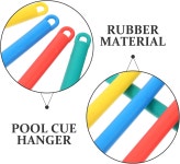 니양글 4pcs 수영장 큐 행거 고무 당구 홀더 세트 당구장 보관 및 보호용 19cm 보조 걸이 랙 : 클레버브릿지