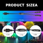 고비 야외 홍수등을 위한 DAMPET Y-스플리터 1개 여성에서 2개 남성 IP67 방수 4핀 연장 케이블 H7057 H7058 H7060 H7062 H7093 뒷마당... 