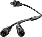 고비 야외 홍수등을 위한 DAMPET Y-스플리터 1개 여성에서 2개 남성 IP67 방수 4핀 연장 케이블 H7057 H7058 H7060 H7062 H7093 뒷마당... 