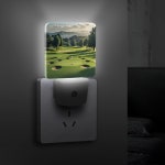 VCToASY 골프장 스마트 조명 플러그인 밝은 자동 켜짐/꺼짐 기능 벽의... 컴팩트 LED 침대 옆 램프 조명을 복도 화장실 계단에 연결 : 젤리파운드