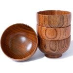 Cospring 수제 나무 그릇 머그잔 밥 국 딥 커피 차 장식용 1PC 대추컵 4-14 4-1/8 inch Dia by 2-5/8 inch High : 써티직구