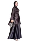 이슬람가게ISLAMMAGAZIN | 슬리브 이슬람 abaya 여성 드레스 새시 jalabiya kaftan 솔리드 vestidos 아랍 긴 가운 라마단 모로코 두바이 abayas : 모리슨의 가게