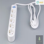 국산 메인스위치 멀티탭 5구 1.5m 5세트 여행용휴대용멀티탭 여행전기연결코드 : 행운군샵