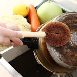 탄냄비 설거지브러쉬 후라이팬솔 손잡이 식당수세미 : 하늘은하수