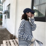 데일리 줄무늬 코디 루즈핏 티셔츠 MFNC-230004 0409 : 해피-다올H