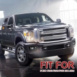 Ford F250/F350/F450 2011 2012 2013 2014 2015 2016용 벙커 인더스트리얼 LED 안개등 범퍼 드라이빙 키트 장착 및 베젤 커버 포함 세트... 
