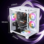 사전 제작된 게이밍 PC 데스크톱 컴퓨터 AMD Ryzen R5 5500 3.6-4.2GHz 주파수로 작동하는 GTX1660 슈퍼 그래픽 카드 6GB R5/16G/GTX1660S... 