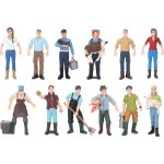 수집 애착 시뮬레이션 농장 캐릭터 모델 세트 실감 나는 디테일의 농부 롤플레이용 작은 12개 스토리텔링용 소품 및 홈 데코레이션 : 신우공일