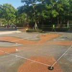 족구장 족구 별도 경기장 야외 경계선 화이트 코트 단독 : 쿨바잉