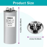 3313107.018 도메틱 RV 에어컨과 호환되는 커패시터 히트 펌프 에어컨 또는 AC 모토용 50/5uf 5% 370v/450VAC CBB65 시작 316995.900... 