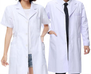 남자 약사가운 긴팔 약국 빅사이즈 병원복 병원 의사가운 여성 허리라인 긴팔 얇은 S : 올판다샵