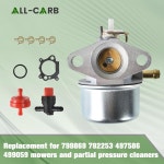 잔디깎이용 카뷰레터 교체 799869 792253 497586 499059 압력 세탁 수직 샤프트 엔진 120000 122000 121000 125000 : 제일해남