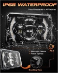 TAZEISHIGE NLpearl 4 x6 자동차 LED 헤드라이트 하이/로 빔 H4651 H4652 H4656 H4666 트럭 오프로드 변환 지원(1pcs) 1pcs : 리움글로벌