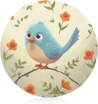 강화 유리 도마 튼튼 귀여운 새 정육점 블록 주방 야외용 미끄럼 방지 발 스크래치 도마가 있는 화된 원형 : 젤리소사이어티