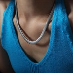 진 보 골드 초커 여성용 목걸이 심플한 18K 도금 조절 가능한 링크 체인 프롬 주얼리 선물 Silver snake : 캐롯장터