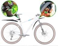 머드가드 스플래시 가드 패널 자전거 퀵 릴리즈 와이드 바이크 방지 사이클링 프로텍터 유니버설 27.5 29인치 마운틴 26대용 RL-910-Rear... 