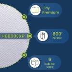 al® 하드와인드 타월(H6800EXP) 7.875인치 x 800인치 롤 타월 (롤/케이스 6개 케이스 4800인치) 대부분의 범용 디스펜서에 : 노리터Mall