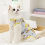 [안심회복] 고양이 강아지 중성화 수술후 환묘복 방핥기방지 스테이복 본디 블루 XS (1-3파운드) : 영누리코리아