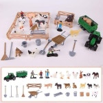 귀여운 농장 피규어 세트 미니 리얼 모형 양식장 젖소 병아리 가축 PVC 생일 장식품 귀여워 모델 마스코트 인테리어 컬렉션 잡화 : 신우공일