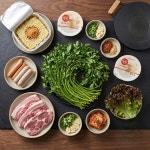 미나리캠핑 청라맛집 삼겹살 목살 농장직접재배한 미나리 바베큐 세트 캠핑 밀키트 2인분 : Minari Camping
