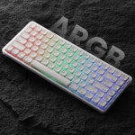 Akko Air 01 로우 프로파일 무선 기계식 키보드 RGB 백라이트 핫 스왑 가능한 네이티브 맥 레이아웃 2.4GHz/유선/BT 알루미늄... 