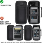 SOLIX C200 전력 뱅크 스테이션 실외 92Wh 60000mAh 휴대용 발전소 200W 태양광 발전기와 호환되는 co2CA 하드 for Anker SOLIX C200... 