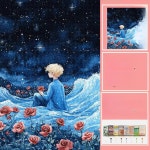사각 보석십자수 50x75cm 해바라기 어린왕자 디자인 어린 왕자와 치안 A H3422 300개 A : 곰비네이션